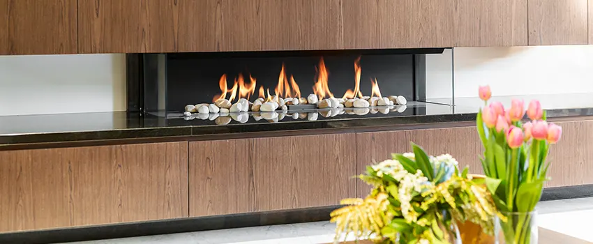 Double-height Fireplace Design Refurbishment in Waterloo, Ontario